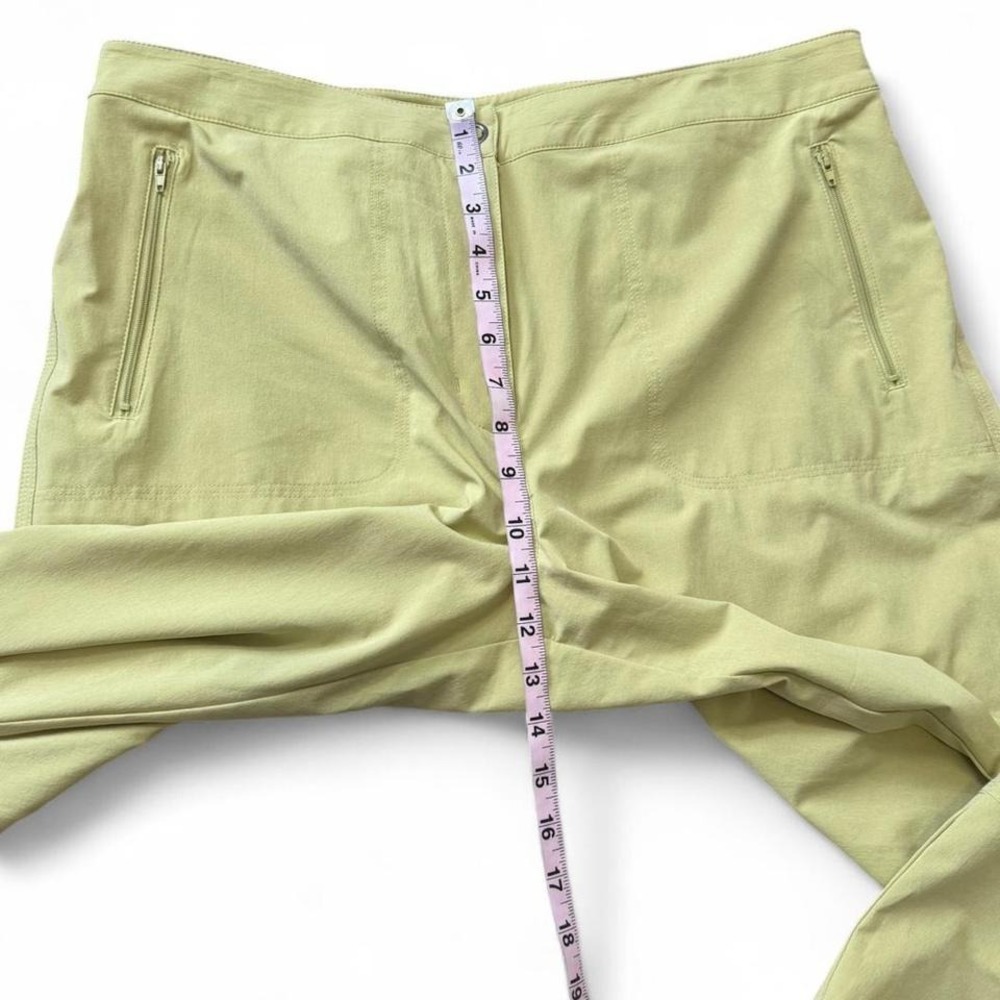 Vintage Zenergy by Chico's Lime Green Wide Leg Cropped Pants,‎ Chico's Size 3 - Picture 9 of 11